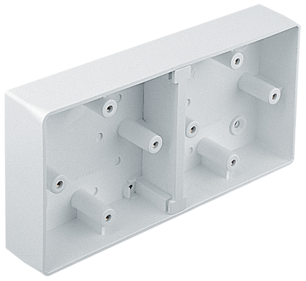 2 × 1-gang 32 mm surface box, PVC-U