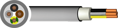 4-core 2.5 mm² Sheathed Installation Cable — Per Metre