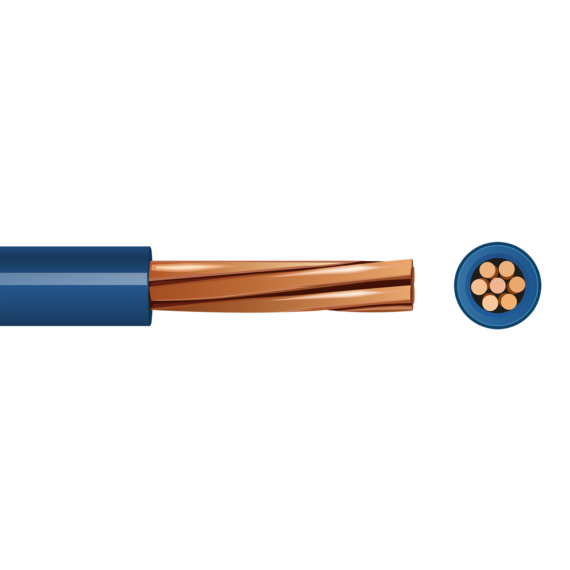 10 mm² PVC Single-Core Cable — Per Metre