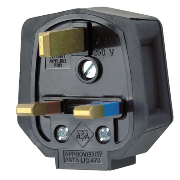 MK Electric PF133BLK 13 A black rubber plug