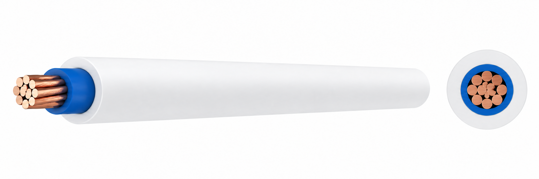 1.5 mm² 6181B Double-Insulated Single-Core Cable — Blue/White