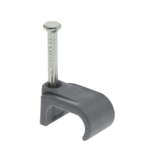 Grey Flat Cable Clips for 2.5 mm² Twin & Earth