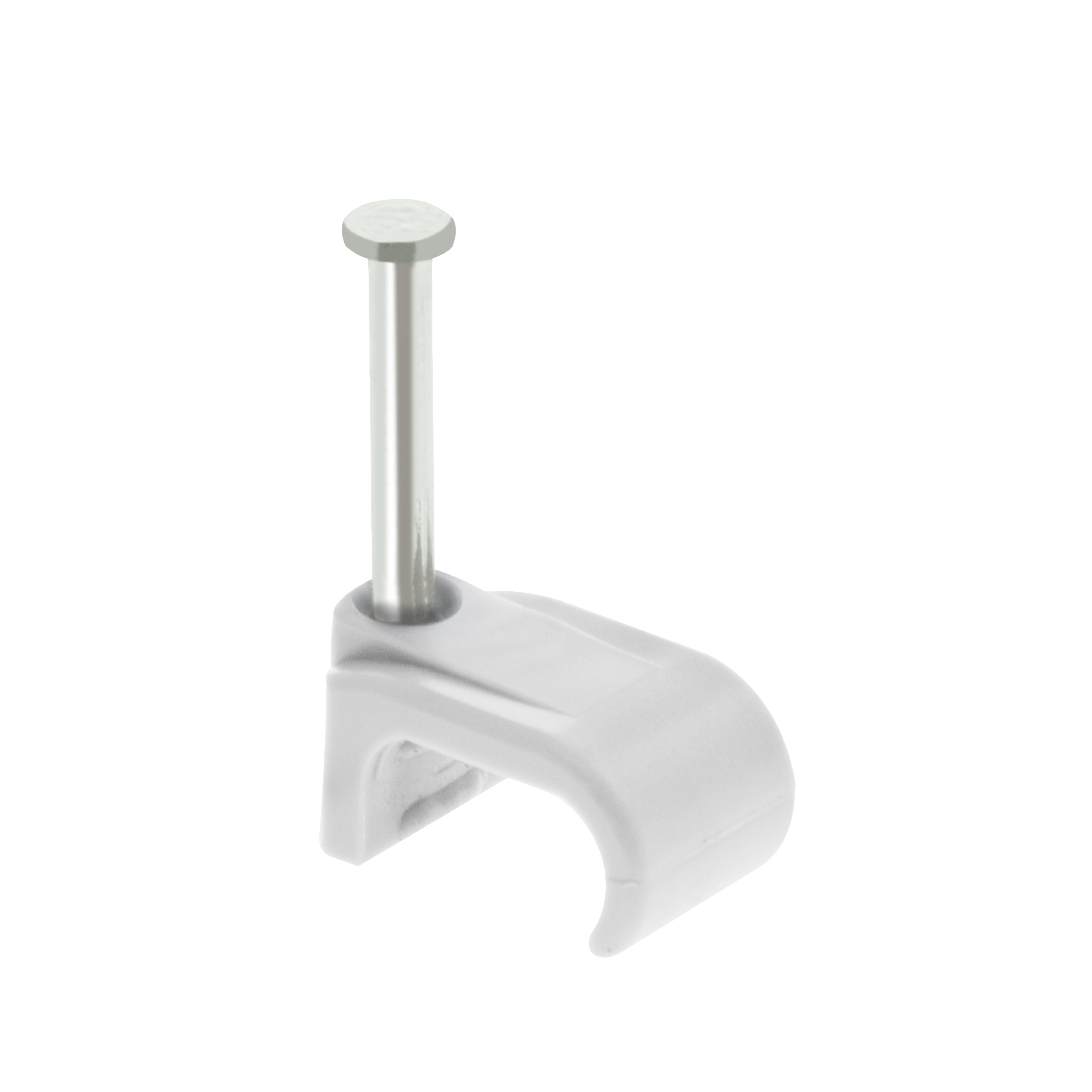 White Flat Cable Clips for 10–16 mm² Twin & Earth