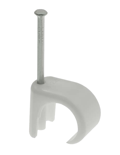 Clear Round Cable Clips, 5–7 mm