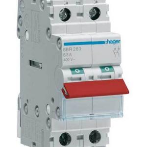 Hager 80 A 2-pole switch, 2-module, IP20