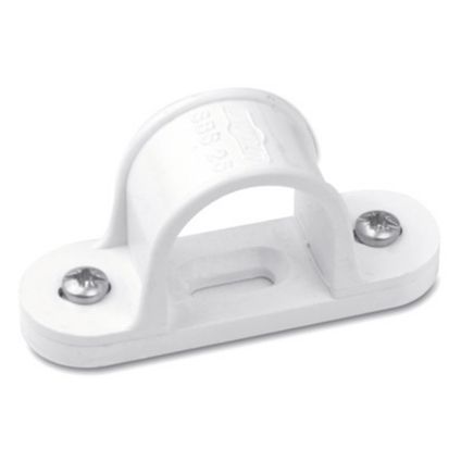 Univolt SBS20WH Spacer bar saddle, 20 mm, PVC-U / high impact resistant uPVC