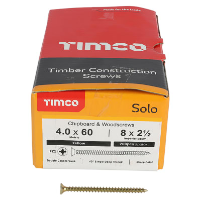 M4 × 60 mm zinc-finished woodscrew