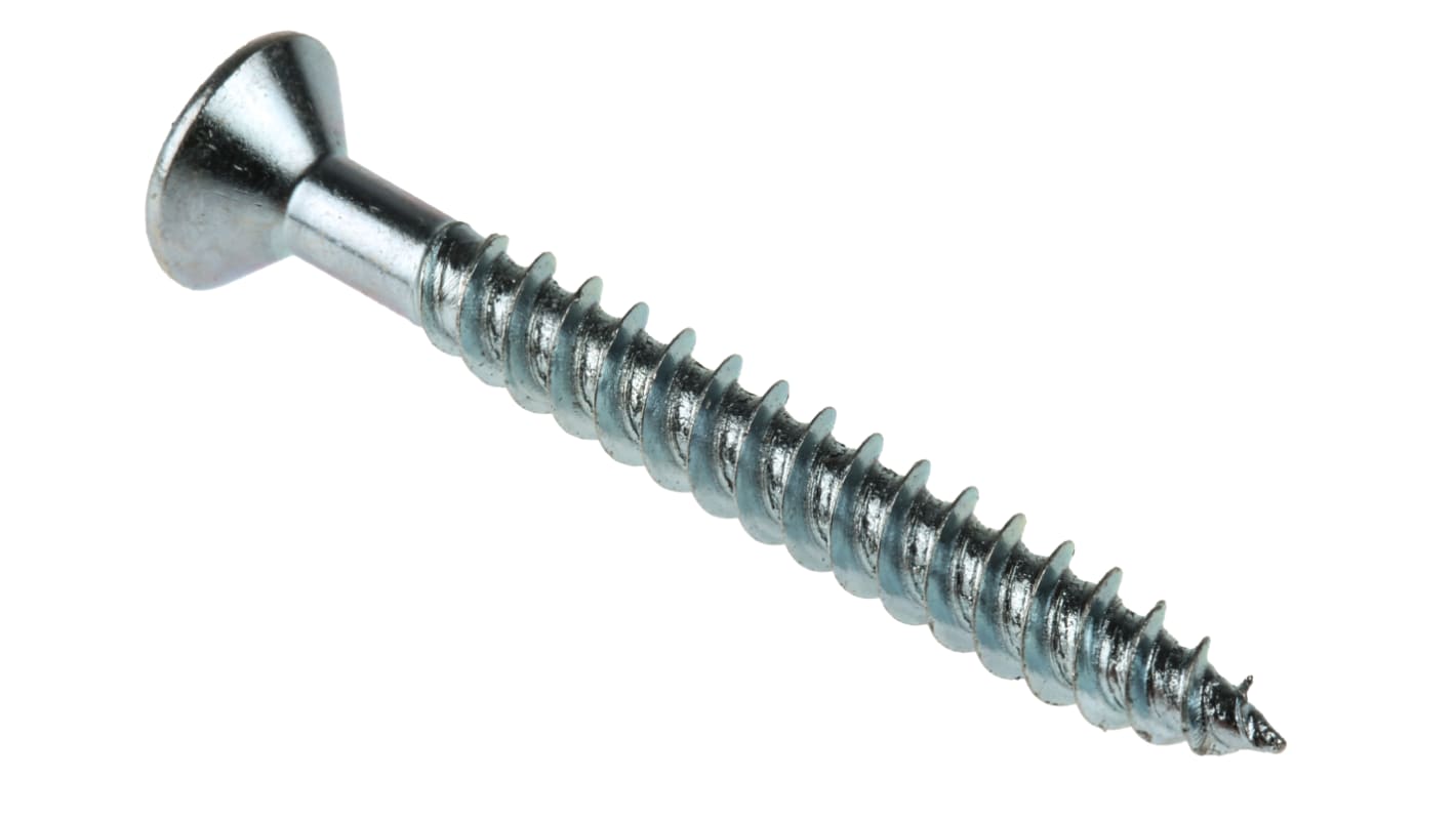 No.8 × 1½ in zinc-plated woodscrew