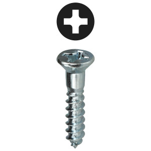 No.8 × 1¼ in zinc-plated woodscrew