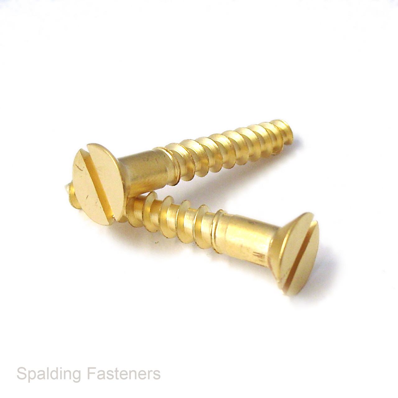 No.8 × 1¼ in brass woodscrew