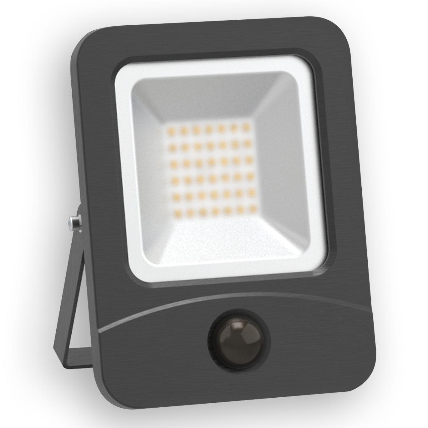 Source SFD 30 W black PIR LED floodlight with remote control, 4000 K