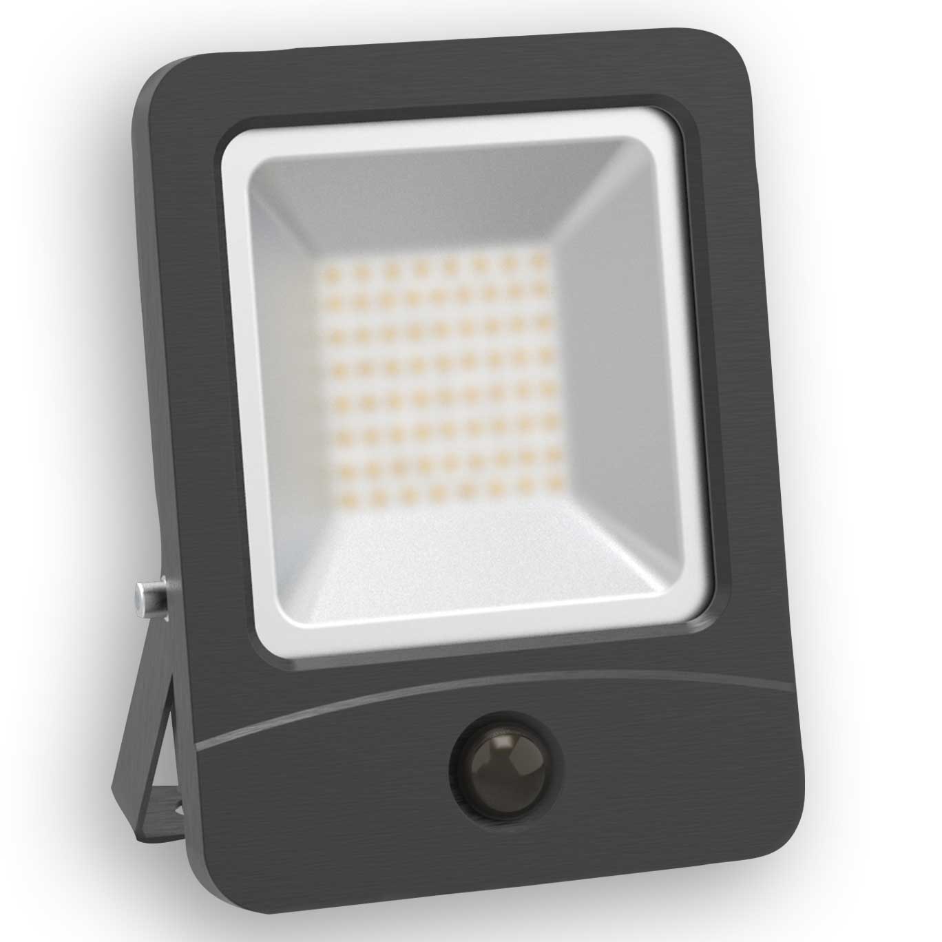 Source SFD 50 W black PIR LED floodlight with remote control, 4000 K
