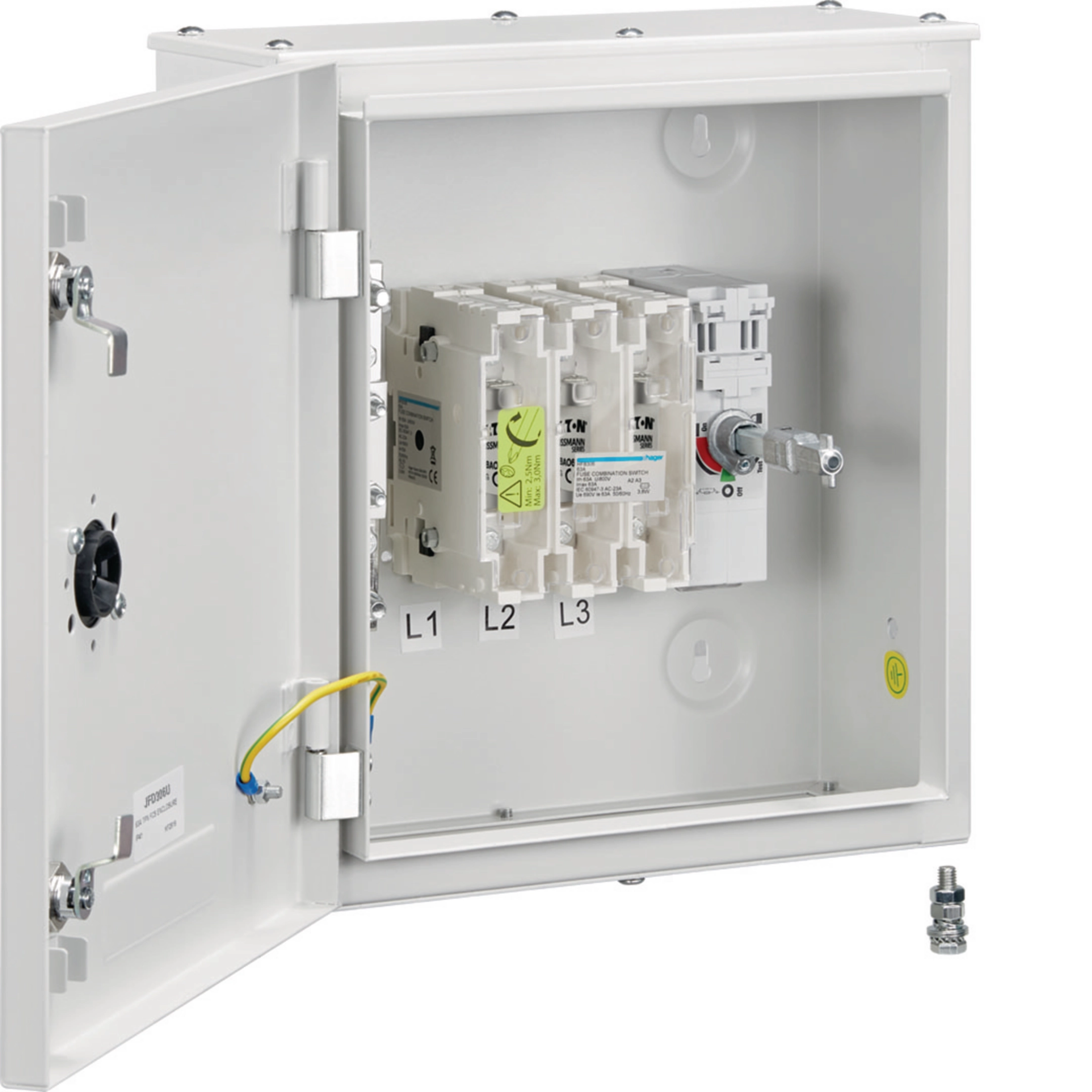Hager JFD306U 63 A fused main switch, 415 V AC