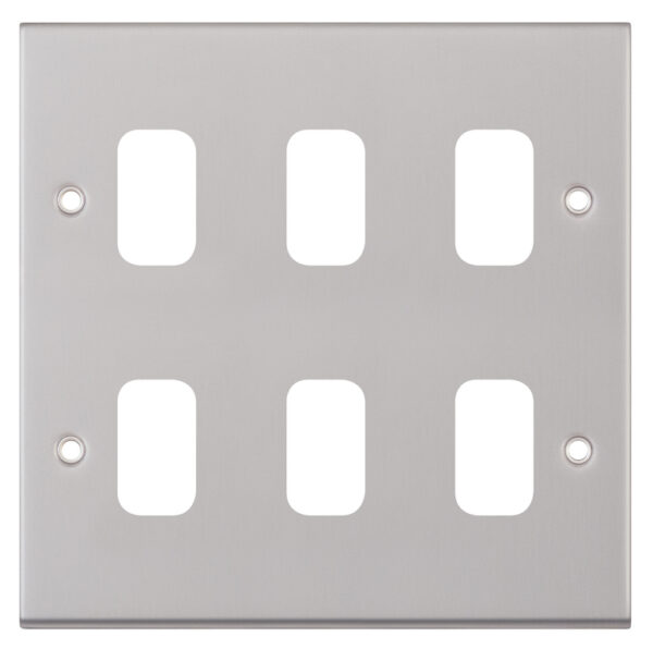 Selectric SGRID360-185 6-gang Sc Chrome Flush Plate