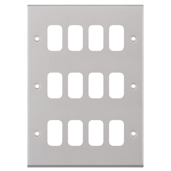 Selectric SGRID360-187 12-gang Sc Chrome Smooth Plat