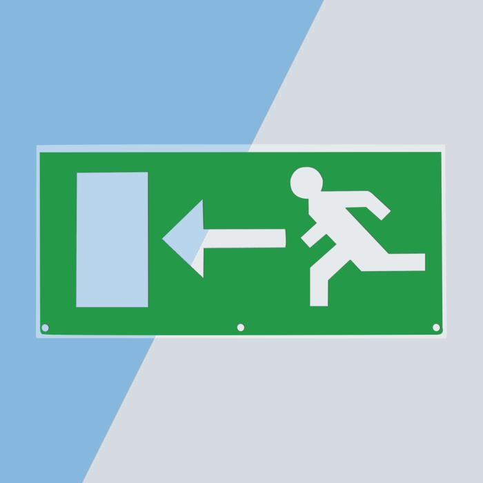 Eterna LED emergency exit sign panel