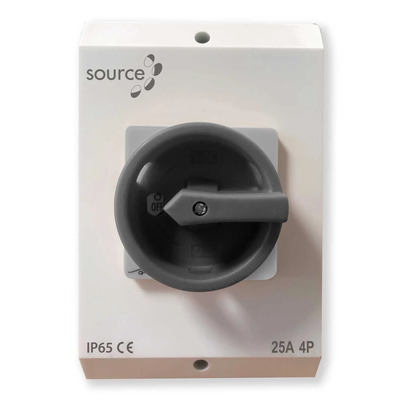Source 25 A four-pole DC rotary isolator, IP65
