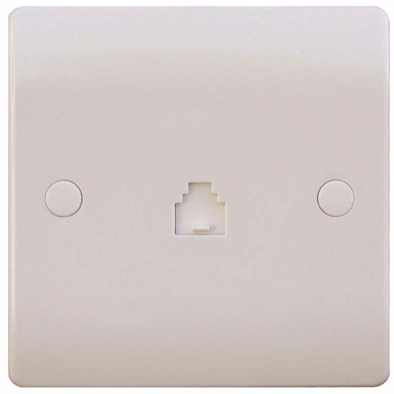 ESR S-Line SL453 Telephone socket, 1-gang, White