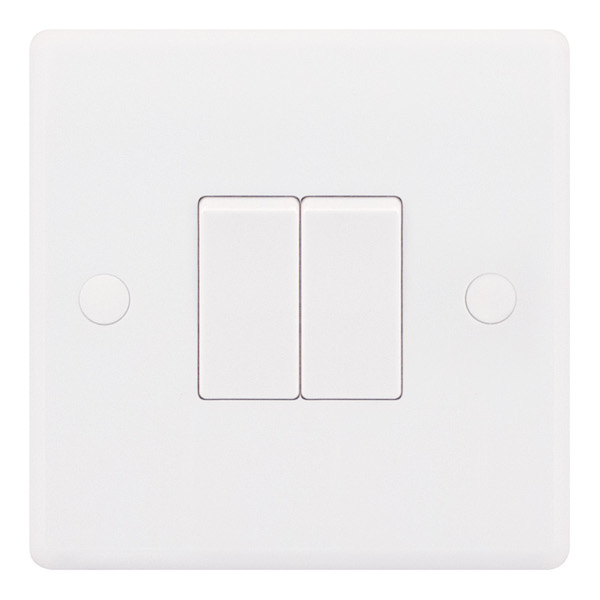 Selectric 10 A 2-gang 2 W switch Smoot