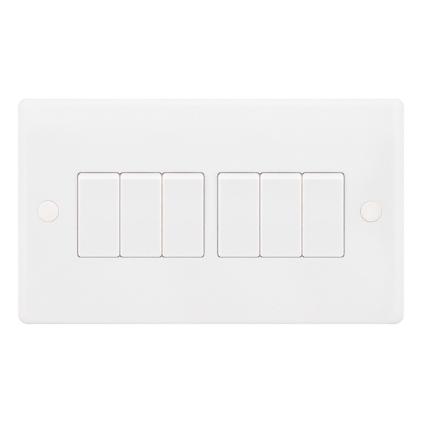 Selectric 6-gang 10 A switch Select