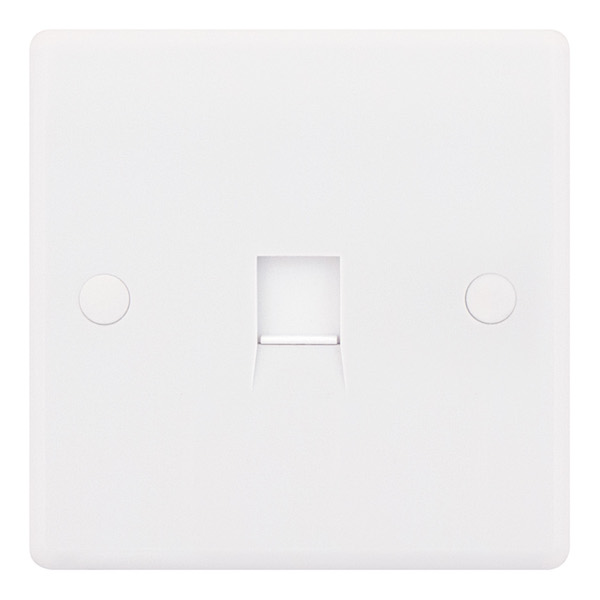 Selectric RJ45 data socket, 1-gang, White