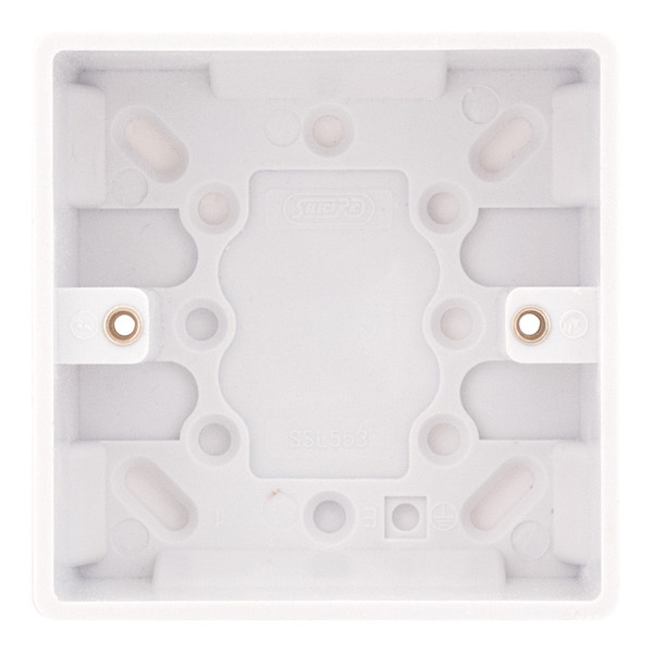 Selectric 1-gang 35 mm surface patress box, 86 × 86 × 35 mm