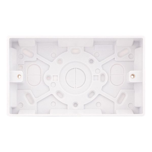 Selectric 2-gang 35 mm surface patress box, 146 × 86 × 35 mm