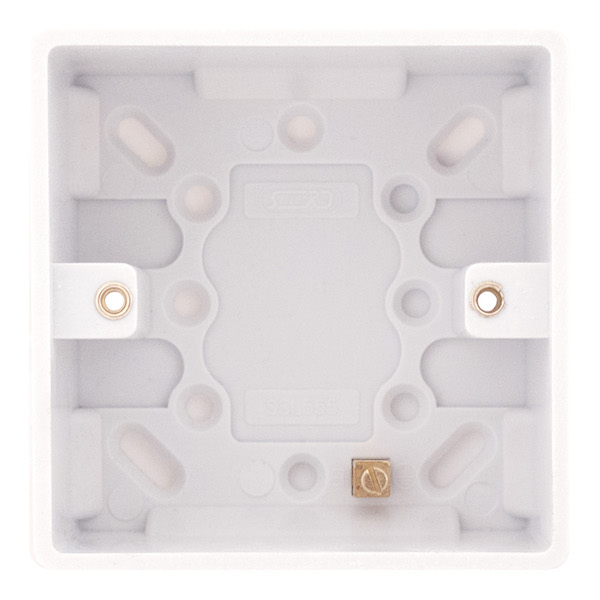 Selectric 1-gang 47 mm surface patress box, 86 × 86 × 47 mm