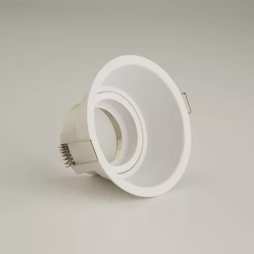 Searchlight DL-SLIMIP3FRW IP65 GU10 adjustable downlight, matt white