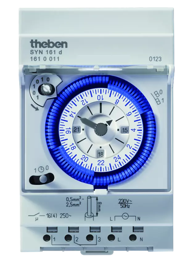 Theben Analogue time switch, 230 V AC, IP20, DIN rail