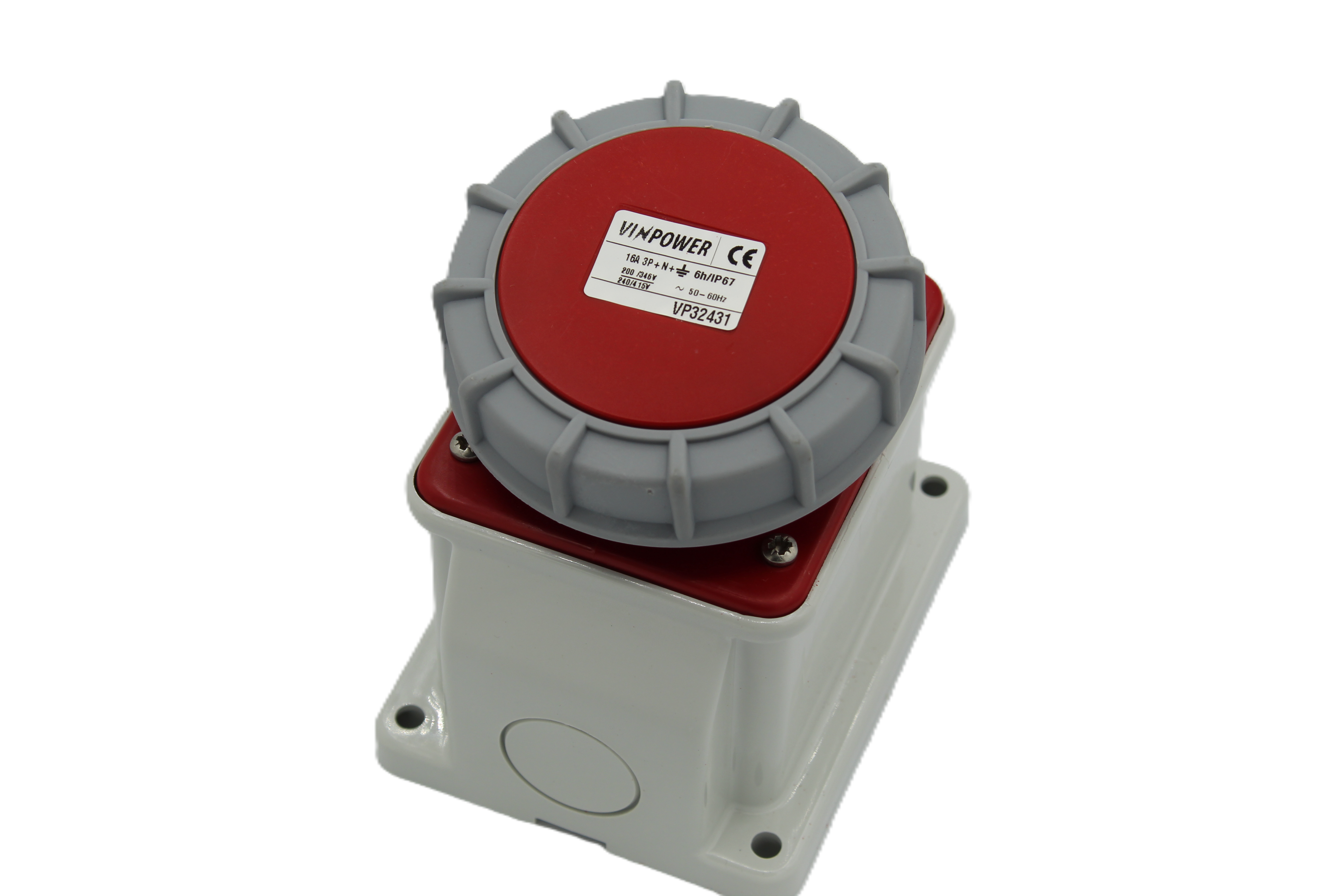 Vinpower VP32431 16A 5-pin 380V IP67 wall socket