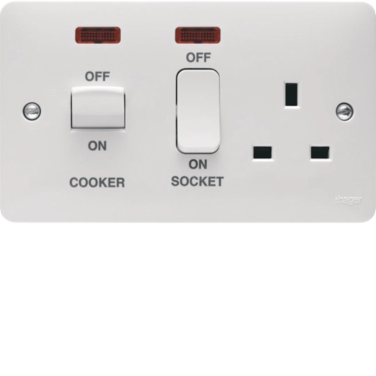 Hager 50 A Cooker switch/neon