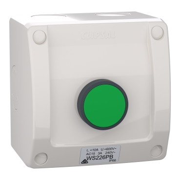 Clipsal WS226PB-RG 1-gang weatherproof switch Push