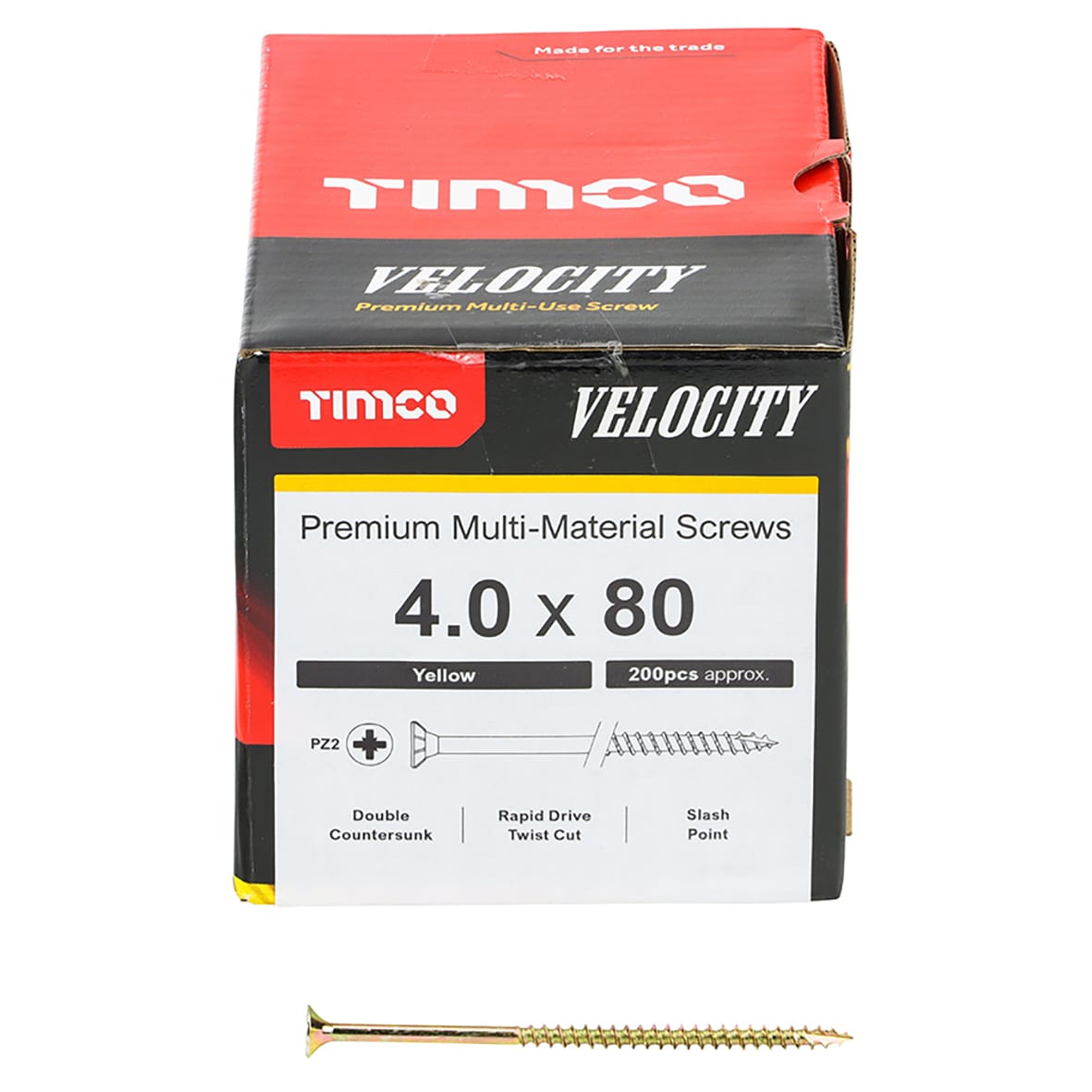 Long 4 × 80 mm wood screw 4 mm