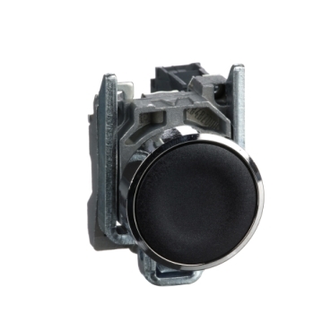Schneider Electric Harmony XB4 Complete Push Button — Black Flush — 1 NO