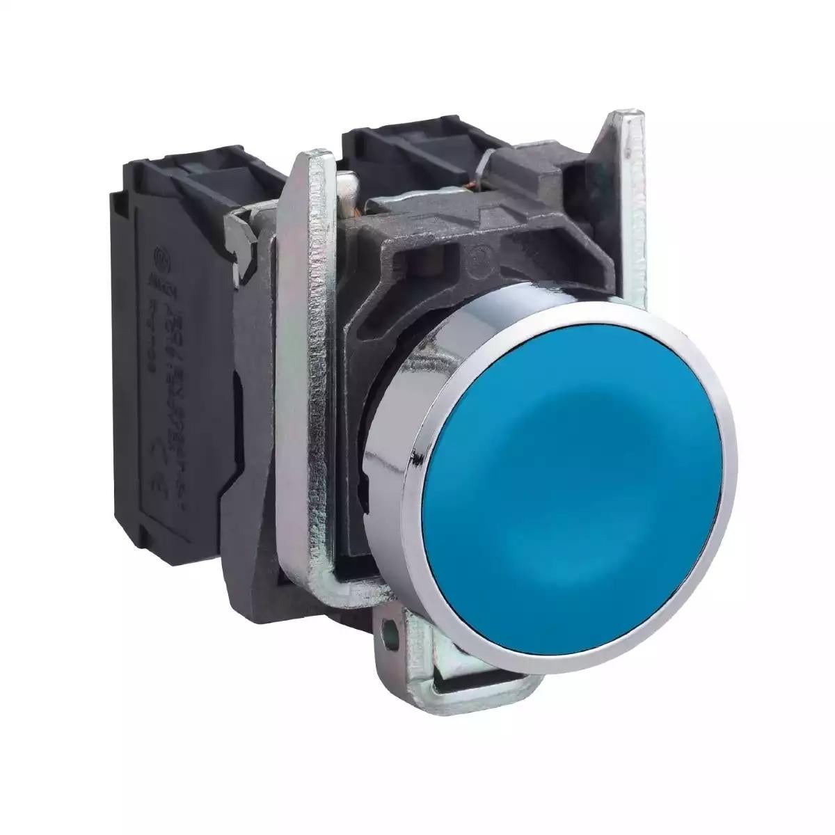 Schneider Electric Harmony XB4 Flush Push Button — Blue — 1 NO