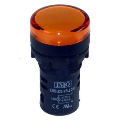 Yellow 230 V LED pilot lte