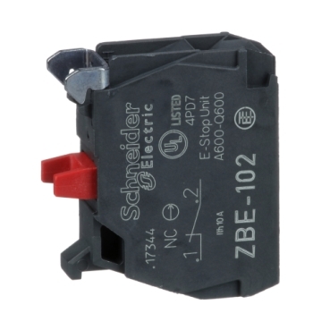Schneider Electric Contact block, 10 A, 1 NC, IP20