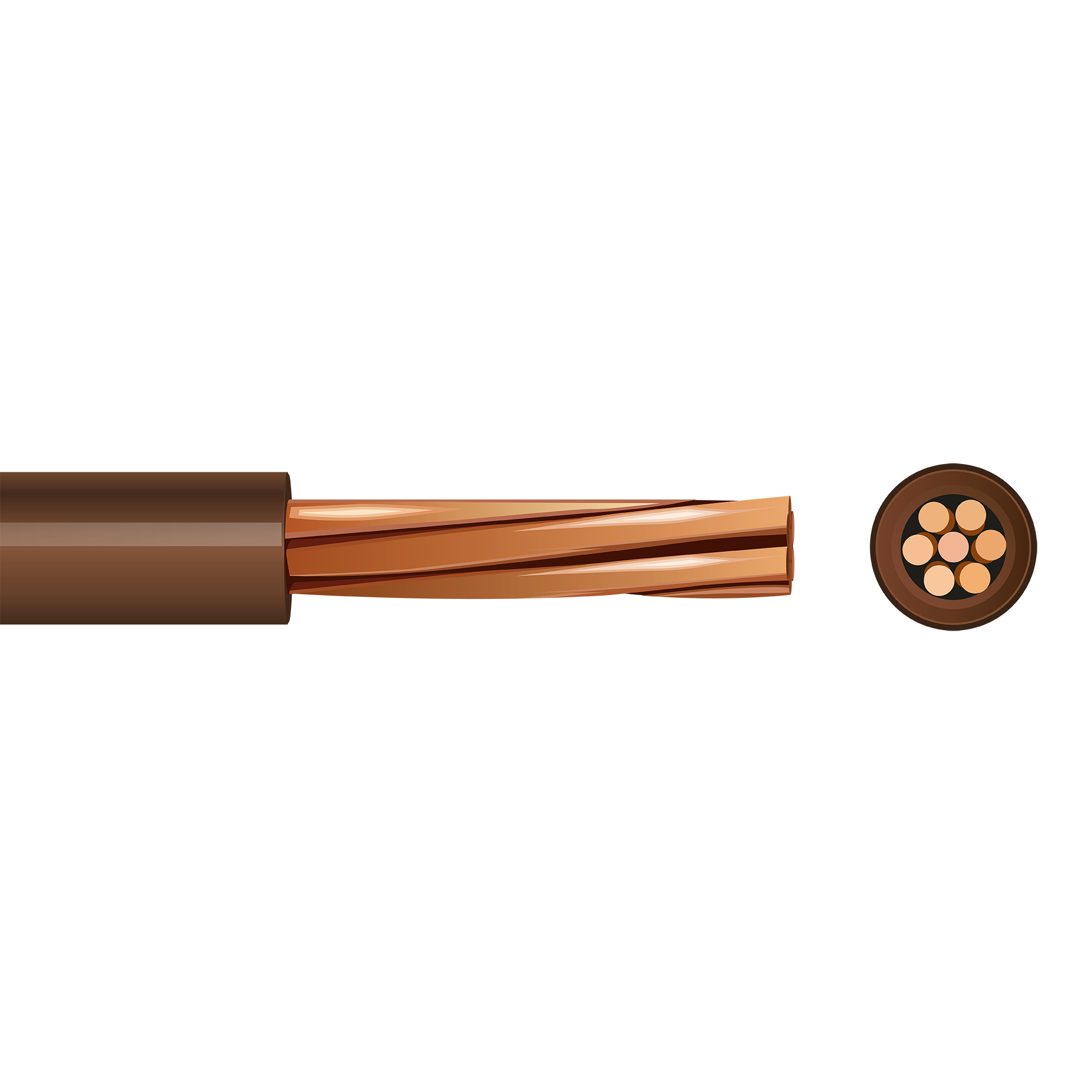2.5 mm² LSZH Single-Core Cable — Brown — 100 m Reel