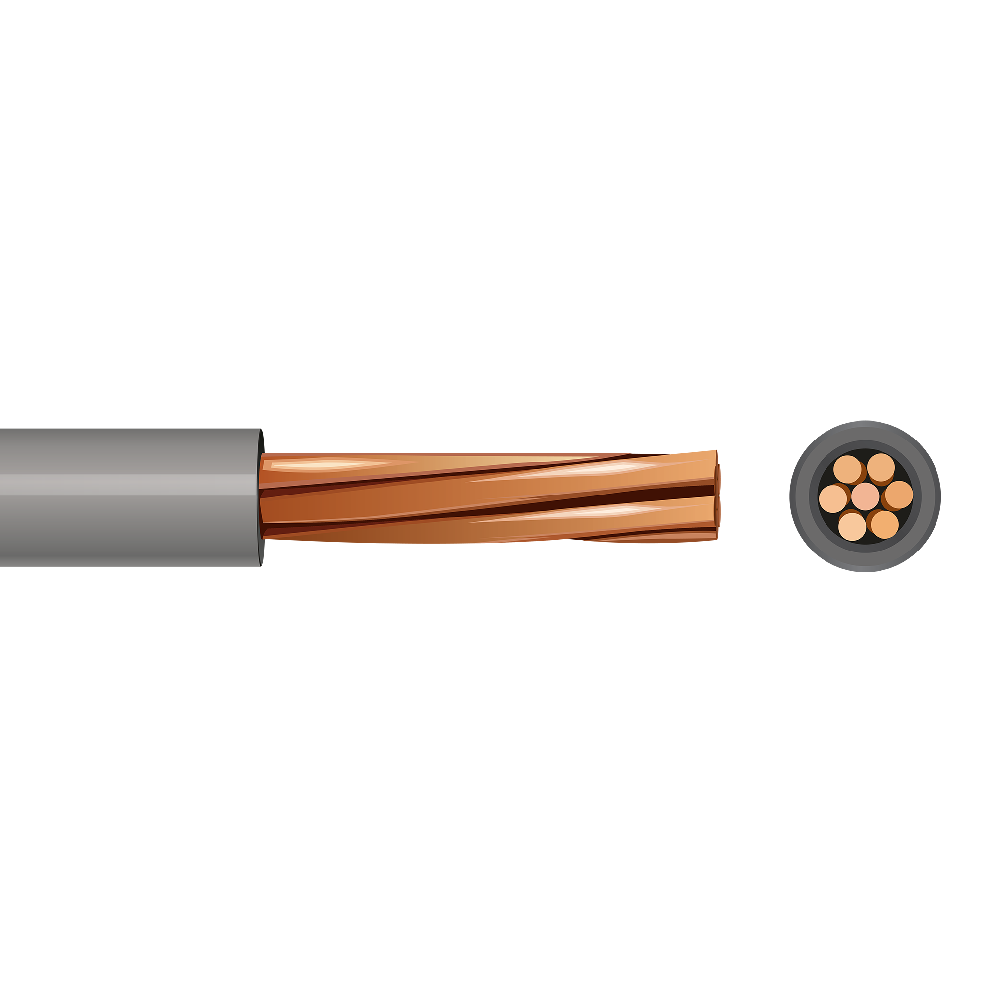 1.5 mm² LSZH Single-Core Cable — Grey — 100 m Reel