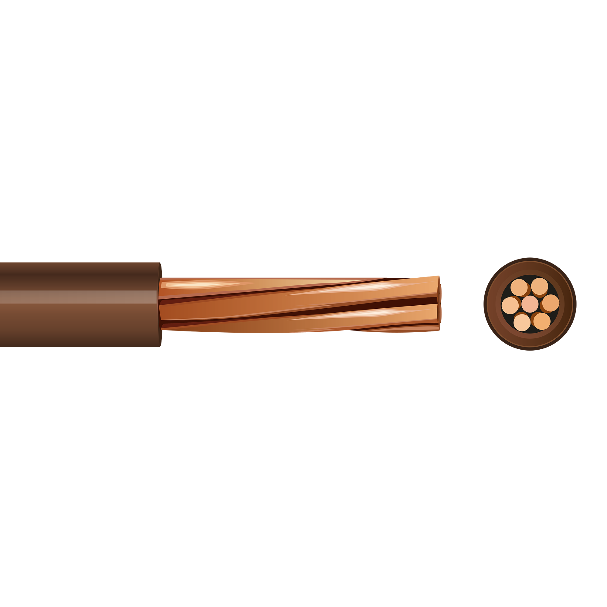 4 mm² LSZH Single-Core Cable — Brown — 100 m