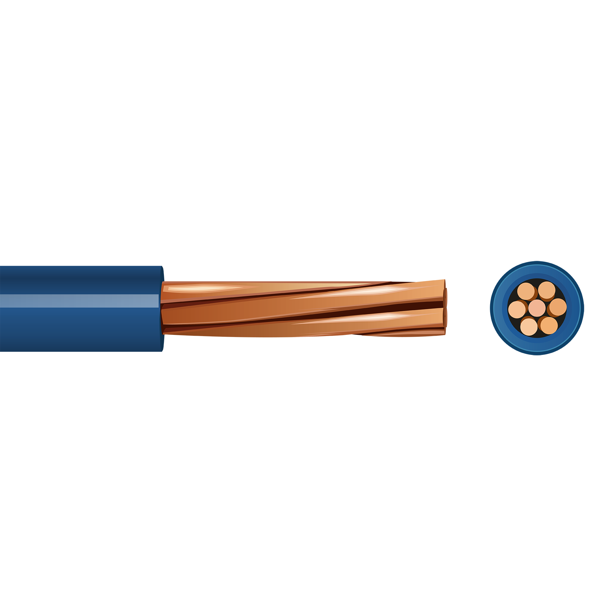 1.5 mm² LSZH Single-Core Cable — Blue — 100 m Reel