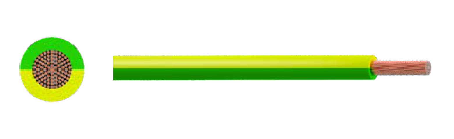 10 mm² Flexible Earth Wire — Green/Yellow — 100 m